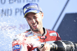 Podium: race winner Andrea Dovizioso, Ducati Team