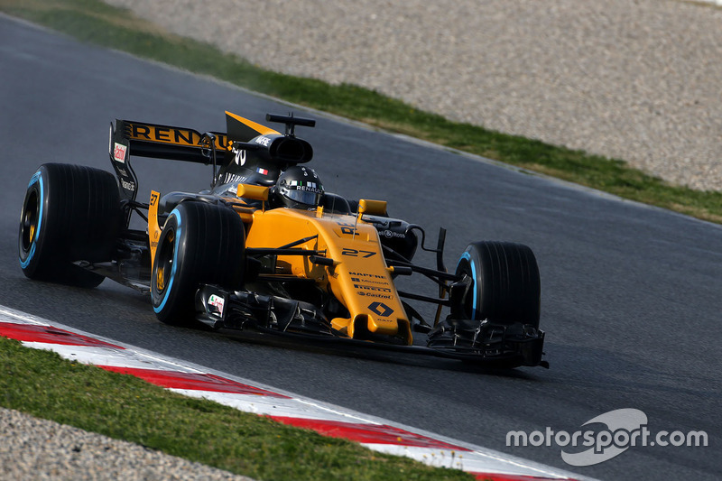 8: Nico Hulkenberg, Renault RS17, 1:21.791, softs, day 3 (150 laps)
