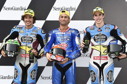 Top3 after qualifying, second place Franco Morbidelli, Marc VDS, Polesitter Mattia Pasini, Italtrans