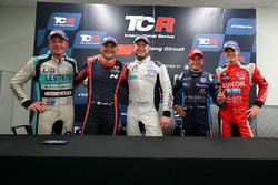 Press Conference: Jean-Karl Vernay, Leopard Racing Team WRT, Volkswagen Golf GTi TCR, Rob Huff, Leopard Racing Team WRT, Volkswagen Golf GTi TCR, Gianni Morbidelli, West Coast Racing, Volkswagen Golf GTi TCR, Gabriele Tarquini, BRC Racing Team, Hyundai i30 N TCR, James Nash, Lukoil Craft-Bamboo Racing, SEAT León TCR