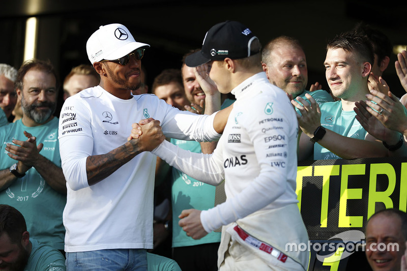 Lewis Hamilton, Mercedes AMG F1, race winner Valtteri Bottas, Mercedes AMG F1