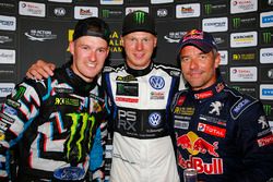 Podium: winner Johan Kristoffersson, Volkswagen Team Sweden, second place Andreas Bakkerud, Hoonigan Racing Division Ford, third place Sébastien Loeb, Team Peugeot Hansen