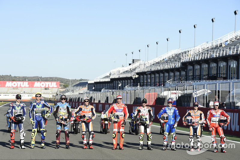 Los 9 ganadores, Jorge Lorenzo, Yamaha Factory Racing, Valentino Rossi, Yamaha Factory Racing, Jack Miller, Estrella Galicia 0,0 Marc VDS, Marc Márquez, Repsol Honda Team, Andrea Iannone, Ducati Team, Cal Crutchlow, Team LCR Honda, Maverick Viñales, Team