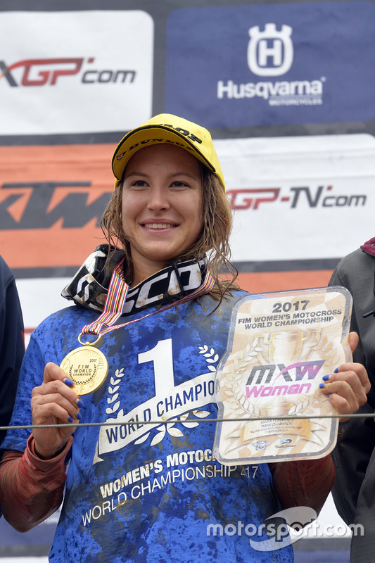 A italiana Kiara Fontanesi, hexacampeã do Mundial de Motocross Feminino