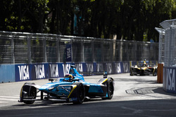 Sébastien Buemi, Renault e.Dams. leads Jean-Eric Vergne, Techeetah
