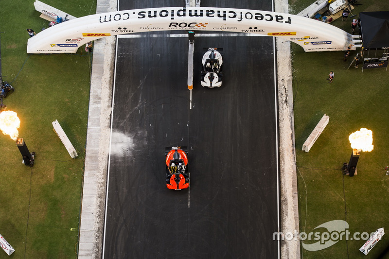 Team Great Britain David Coulthard, Team Nordic Petter Solberg, driving the KTM X-Bow Comp R beats