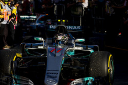 Valtteri Bottas, Mercedes AMG F1 W08, llega al Parc Ferme