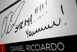 Signature de Daniel Ricciardo, Red Bull Racing
