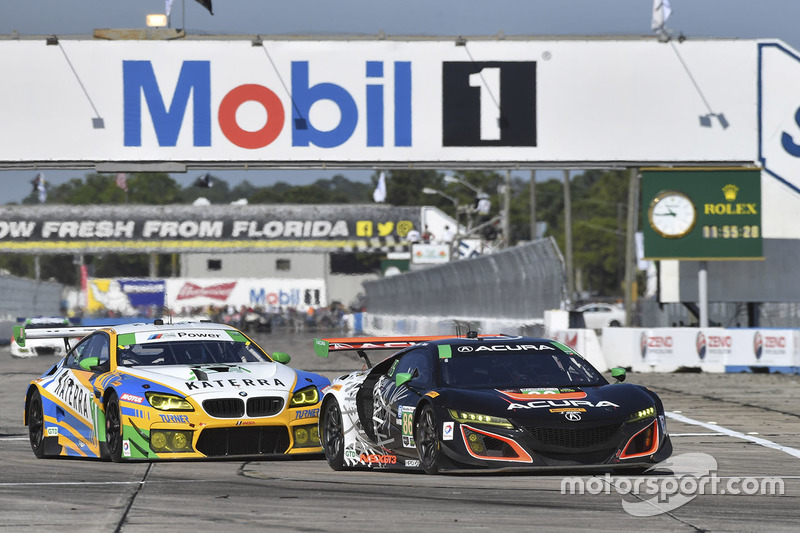 #86 Michael Shank Racing Acura NSX: Oswaldo Negri Jr., Jeff Segal, Tom Dyer, #96 Turner Motorsport BMW M6 GT3: Jens Klingmann, Justin Marks, Jesse Krohn