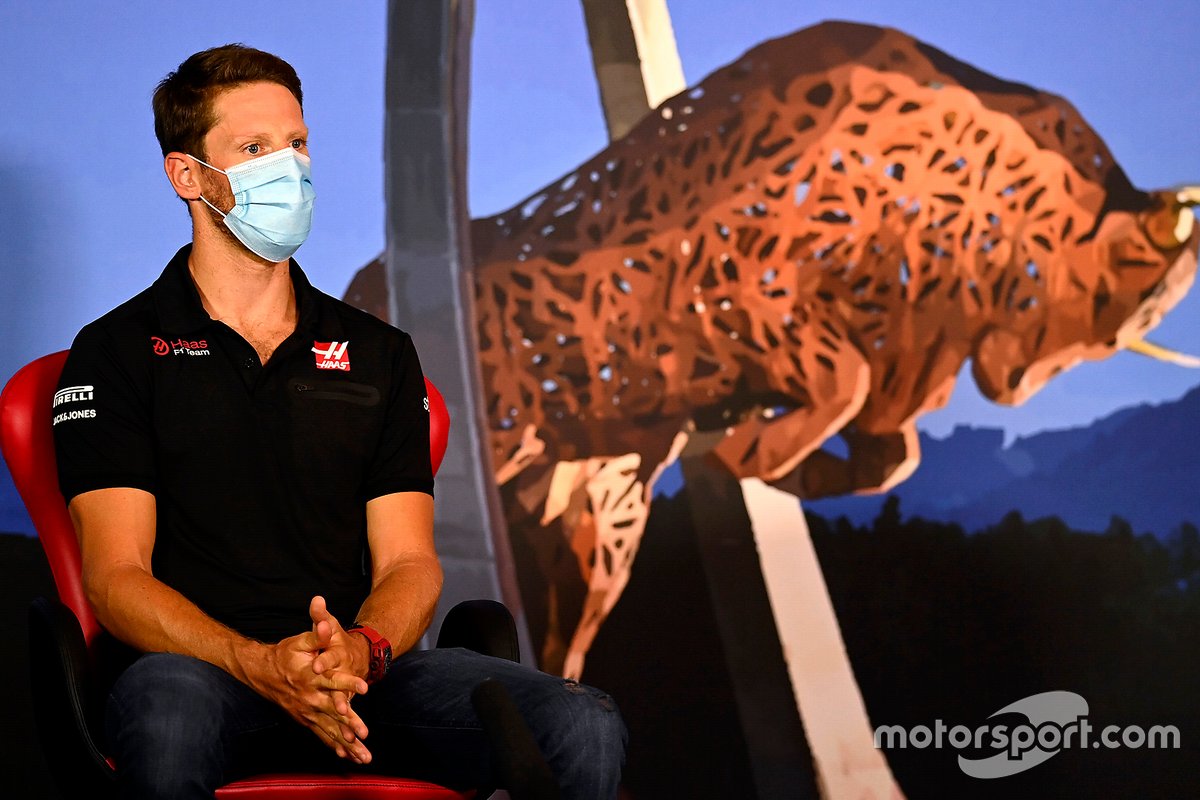 Romain Grosjean, Haas F1 in the press conference