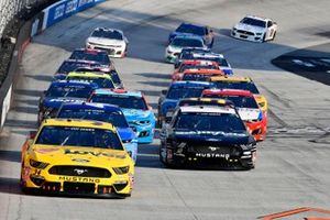 Michael McDowell, Front Row Motorsports, Ford Mustang, Aric Almirola, Stewart-Haas Racing, Ford Mustang