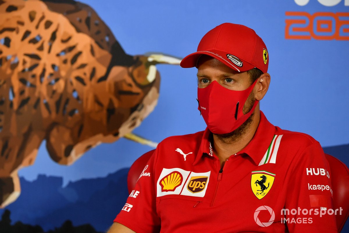 Sebastian Vettel, Ferrari, en conférence de presse
