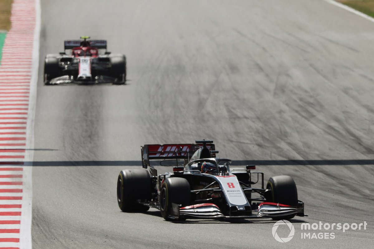 Romain Grosjean, Haas VF-20, Antonio Giovinazzi, Alfa Romeo Racing C39