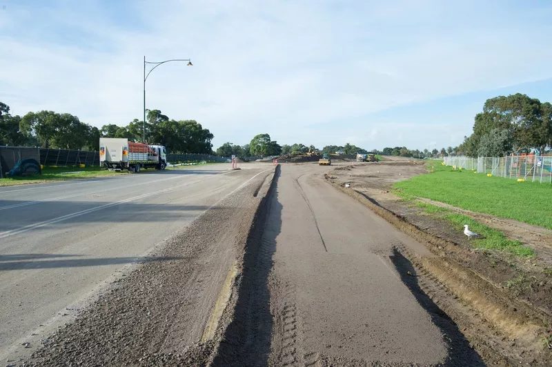 Les travaux aux virages 9 et 10
