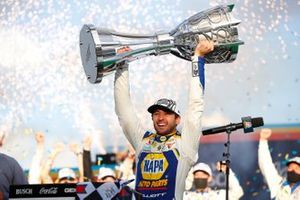 Chase Elliott, Hendrick Motorsports, Chevrolet Camaro NAPA Auto Parts, celebrates after winning the 2020 Nascar Cup Series Championship