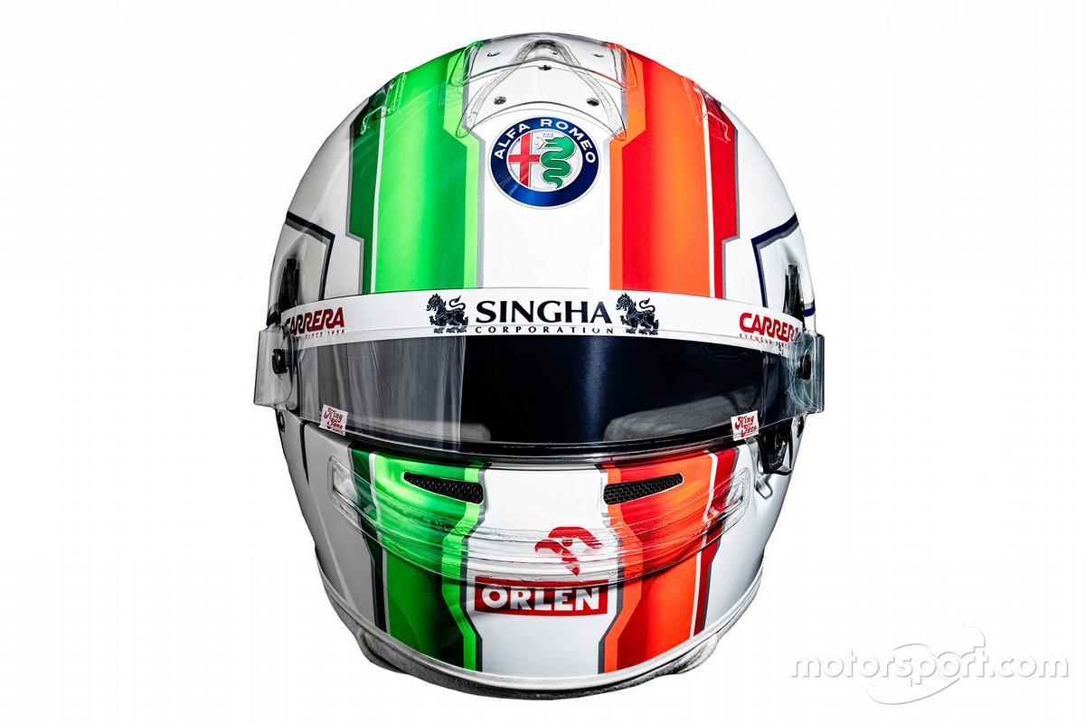 Il casco di Antonio Giovinazzi, Alfa Romeo Racing