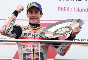 Podium : le vainqueur Marc Marquez, Repsol Honda Team