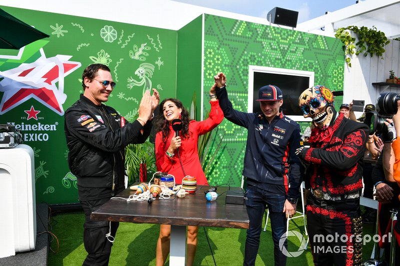 DJ Tiesto meets Max Verstappen, Red Bull Racing, in the Heineken fan zone area