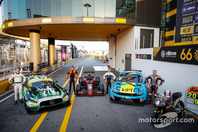 #999 Mercedes-AMG Team GruppeM Racing Mercedes AMG GT3: Raffaele Marciello, Richard Verschoor, MP Motorsport, Andy Priaulx, Cyan Performance Lynk & Co 03 TCR, Michael Rutter, MGM by Bathams Honda RC213V