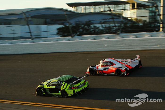#14 AIM Vasser Sullivan Lexus RC F GT3: Jack Hawksworth, Parker Chase, Michael De Quesada, Kyle Busch, #6 Acura Team Penske Acura DPi: Juan Pablo Montoya, Dane Cameron, Simon Pagenaud