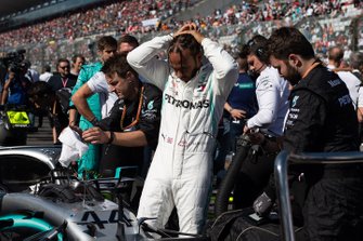Lewis Hamilton, Mercedes AMG F1, on the grid
