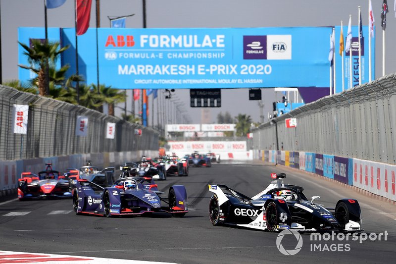 Brendon Hartley, Dragon Racing, Penske EV-4 Sam Bird, Virgin Racing, Audi e-tron FE06, Pascal Wehrlein, Mahindra Racing, M6Electro