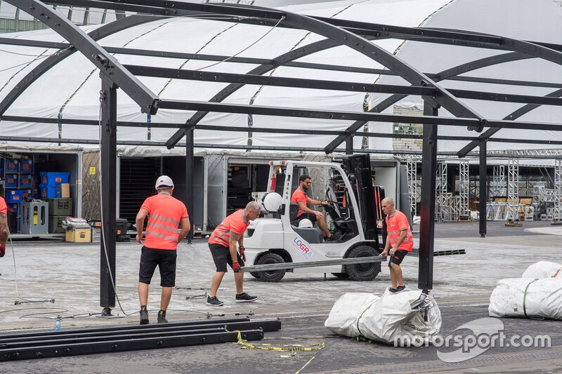 Preparativos para la F1 en el Autódromo Hermanos Rodríguez