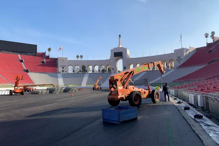 Los Angeles Memorial Coliseum track