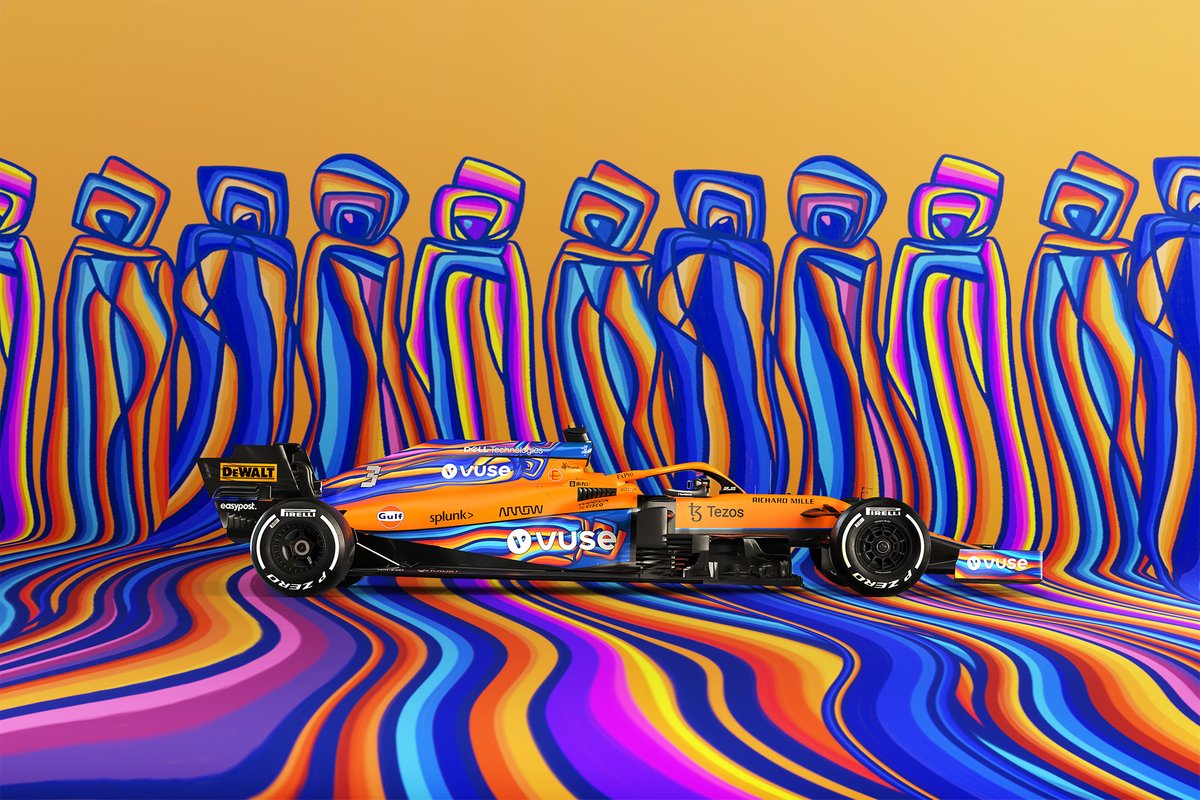 Decoración del McLaren MCL35M en el GP de Abu Dhabi