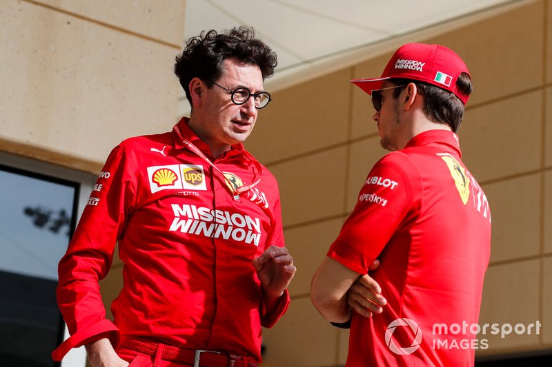 Mattia Binotto, Team Principal Ferrari, Charles Leclerc, Ferrari
