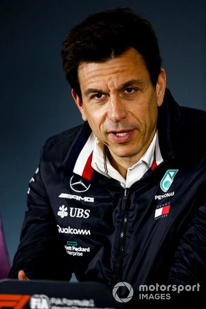 Toto Wolff, Executive Director (Business), Mercedes AMG, in the Friday Press Conference