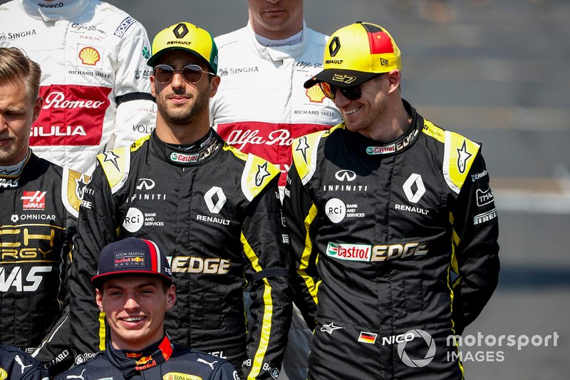 Daniel Ricciardo, Renault F1 Team y Nico Hulkenberg, Renault F1 Team
