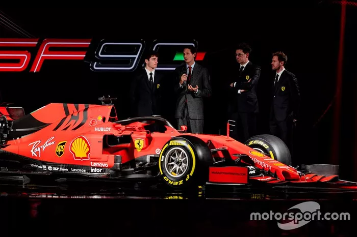 Charles Leclerc, Ferrari, Sebastian Vettel, Ferrari, Mattia Binotto, director de Ferrari Team 