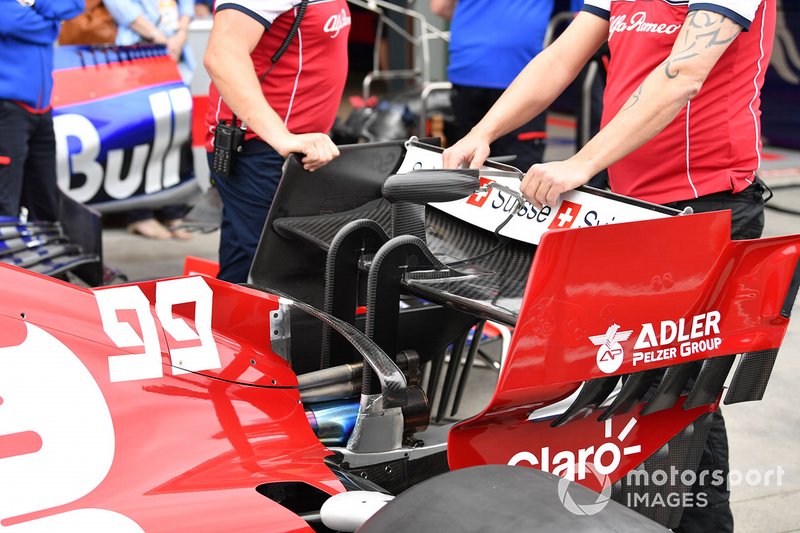 Rear wing of the Alfa Romeo Racing C38