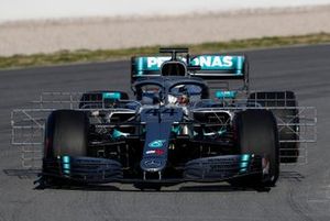 Lewis Hamilton, Mercedes-AMG F1 W10 avec des capteurs aéro