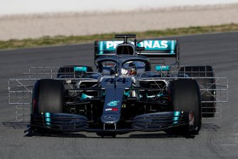 Lewis Hamilton, Mercedes-AMG F1 W10 avec des capteurs aéro