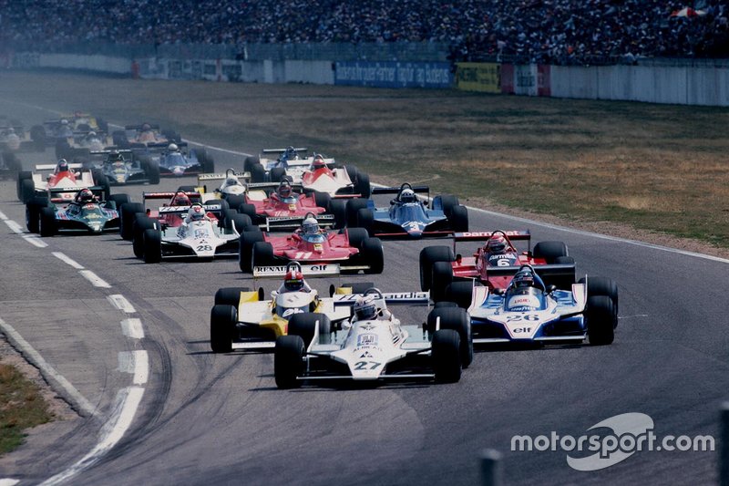 Alan Jones, Williams en Jacques Laffite, Ligier