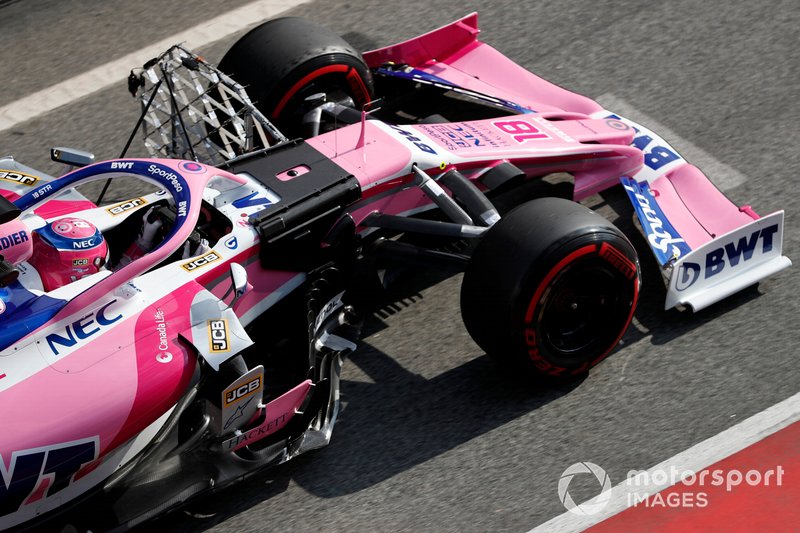 Lance Stroll, SportPesa Racing Point F1 Team RP19 with aero sensors