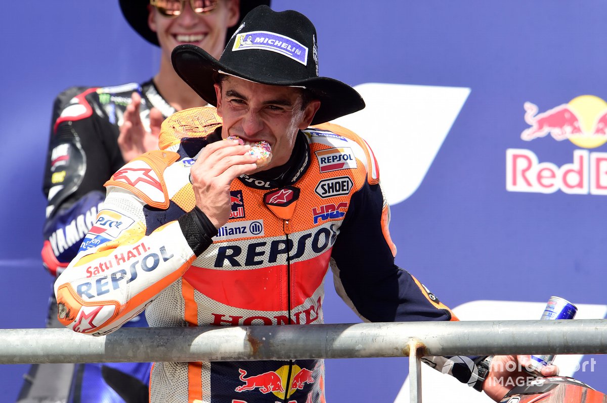 Podio: ganador Marc Márquez, Repsol Honda Team