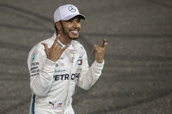 Race winner Lewis Hamilton, Mercedes AMG F1 celebrates in Parc Ferme