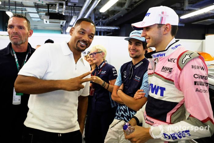 Will Smith, Lance Stroll, Williams Racing y Esteban Ocon, Racing Point Force India
