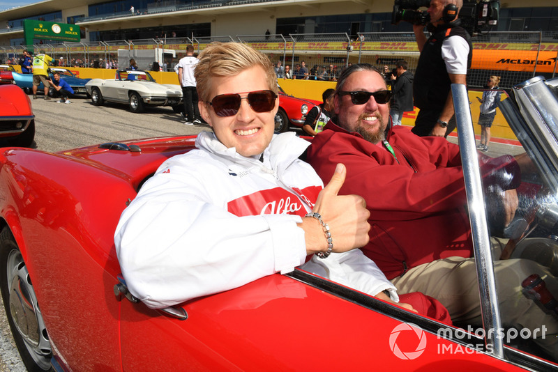 Marcus Ericsson, Sauber tijdens de rijdersparade