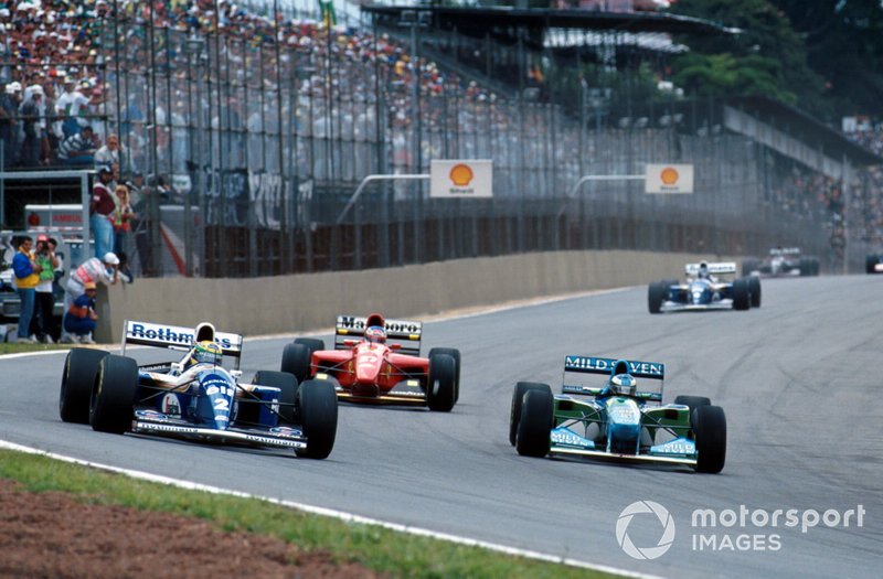 Michael Schumacher,  Benetton B194 and Ayrton Senna, 
 Williams FW16