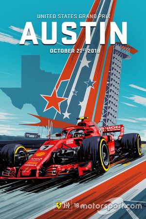 Cover ufficiale del GP degli USA di Valerio Schiti