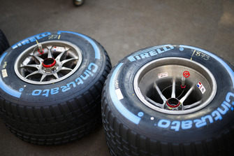 Pirelli tyres in the paddock