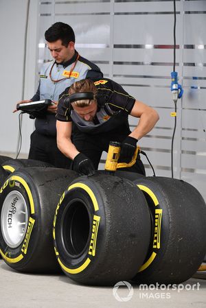 Pirelli engineers and Pirelli tyres