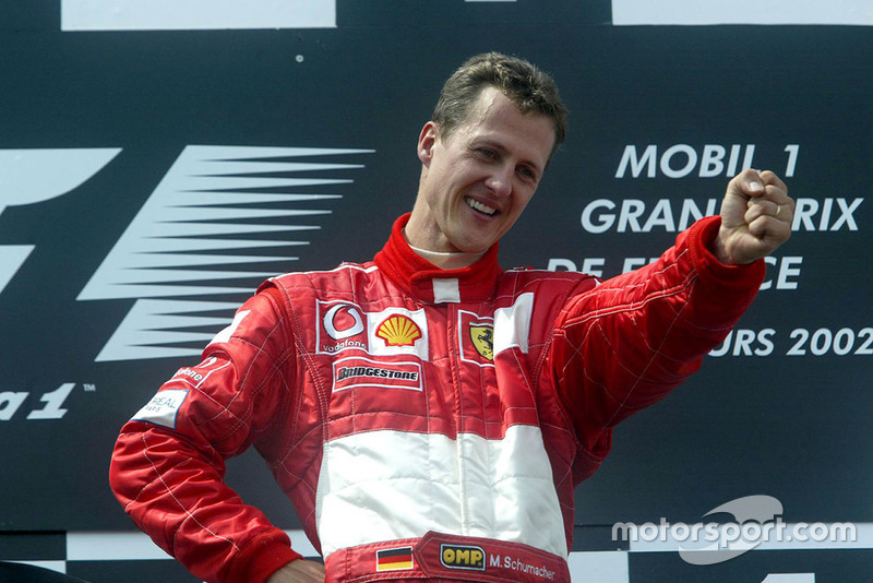 Podium: race winner Michael Schumacher, Ferrari