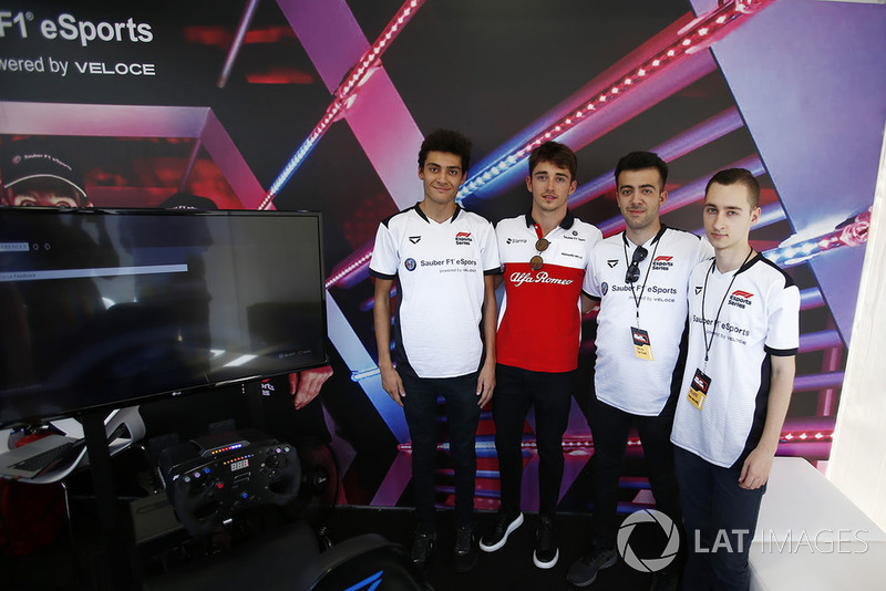 Charles Leclerc, Sauber with eSports drivers