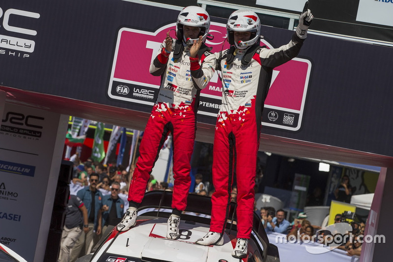 Yarış galibi Ott Tänak, Martin Järveoja, Toyota Gazoo Racing WRT Toyota Yaris WRC