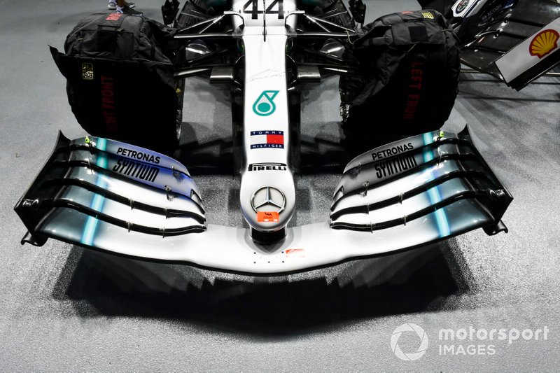 Alerón delantero del Mercedes AMG F1 W10